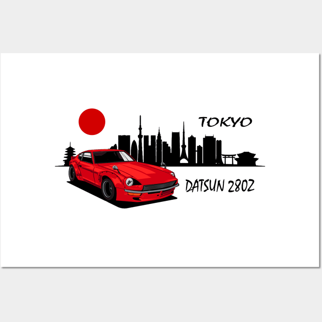 Datsun 280z, JDM Car in Tokyo Wall Art by T-JD